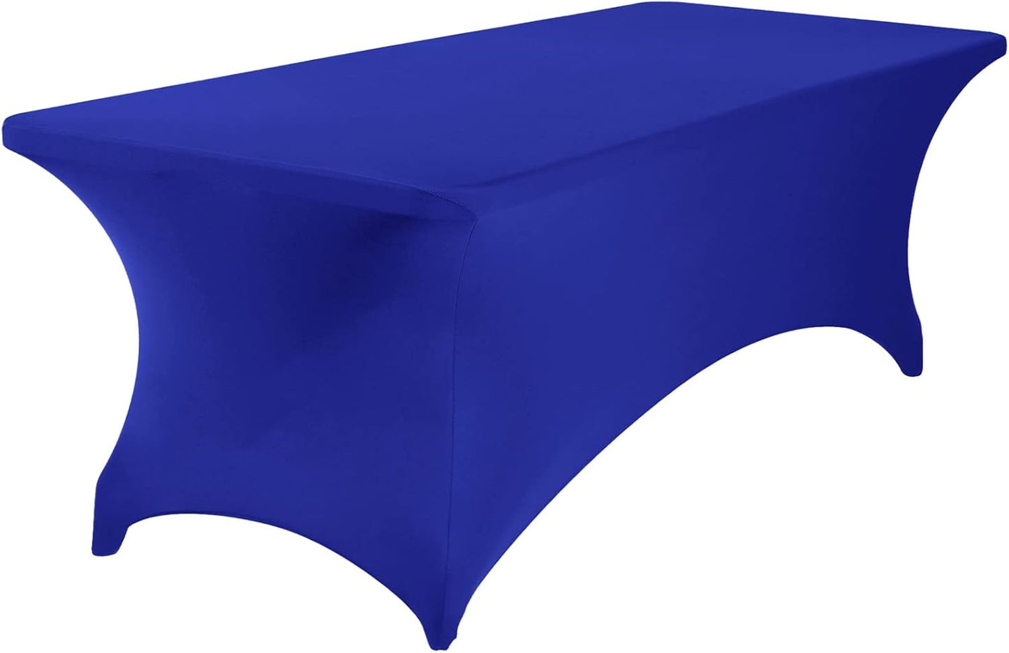 2Pack Spandex Waterproof Table Covers 8ft,Spandex 8ft Waterproof Table Cover for Party,Wedding, Banquet, and Events(Royal Blue)