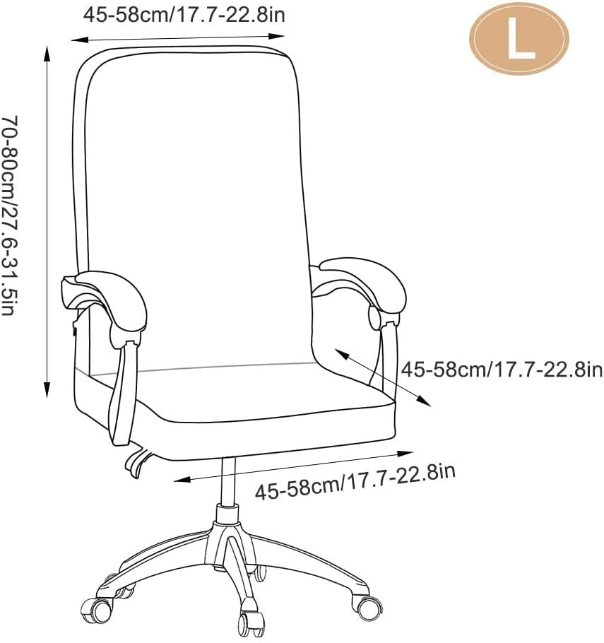 Halloween Office Chair CoversHorror Bloody Handprints Footprints on White Horror Theme Print Stretchable Slipcover for Modern Simplism Style High Back Boss Chair(No Chair) (Halloween03, L)…