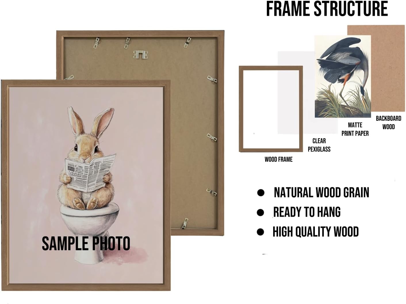 Haunted House Poster Art Print, Halloween Scary Vintage Wall Art Academia Spooky Painting Decoration for Horror Prints, Gothic Posters Bedroom Decor 89 (Haunted House, 11 x 14 inches, Wood Frame)