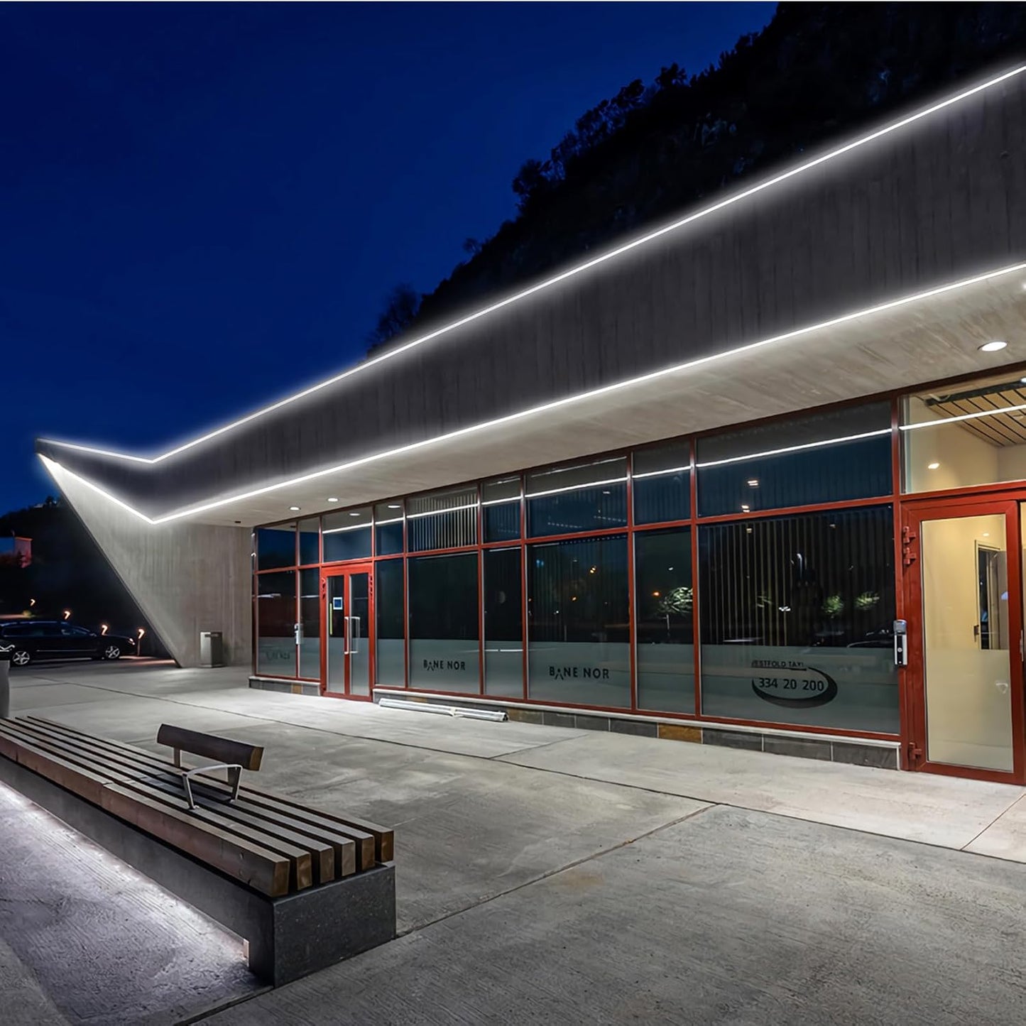 GZBtech Flexible LED Neon Rope Lights 132FT,AC 110-120V Waterproof Strip Light, 120 LEDs/M Cuttable Connectable Neon Lighting for Indoor Outdoor Home Decor/Commercial Building Use-Cold White 40M