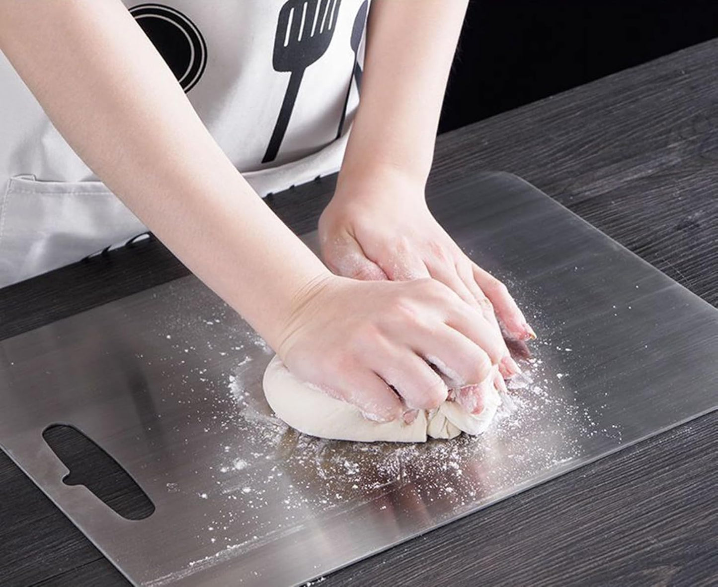 Titanium Cutting Board, New Upgrade Pure Titanium Cutting Boards for Kitchen,Food Grade 316 Stainless Steel Cutting Board,Double sided Dishwasher Safe 12 * 8inch