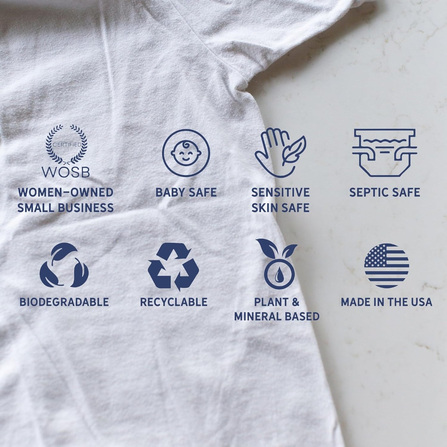 Floral Laundry Detergent Powder | Only 100% Pure Essential Oils | Safe for Sensitive Groups | Powerful Clean | Plant & Mineral-Based | Made in USA