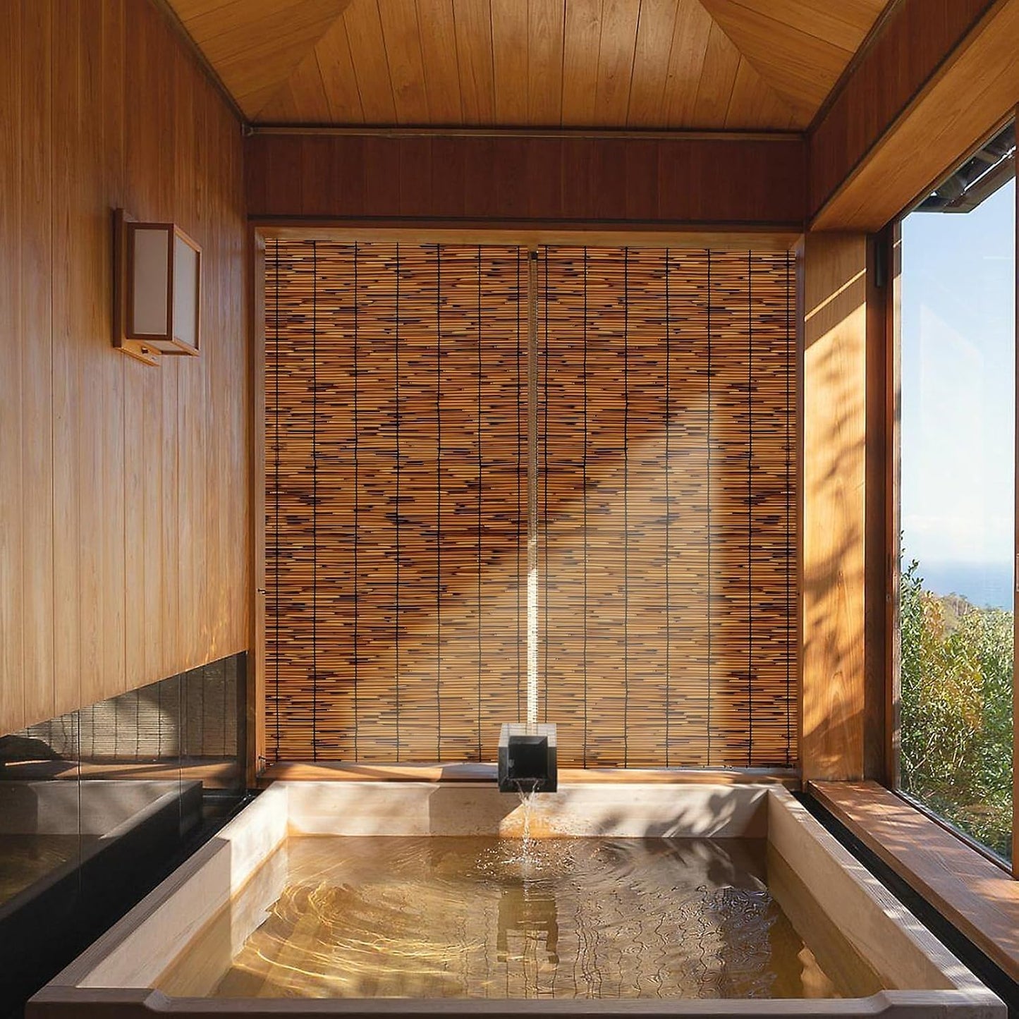 2PACK Natural Reed Fencing 6FT X 16.4FT Reed Fence 6FT High Balcony Reed Fence Privacy Reed Screen for Outdoor Backyard Patio(Brown)