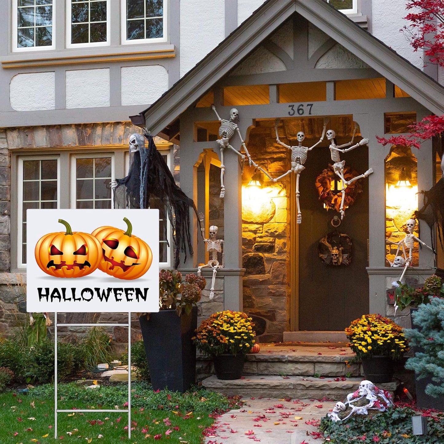 100 Pcs H Stakes for Yard Signs 30'' x 10'' Metal Heavy Duty H Frame Wire Stakes Weatherproof Metal Holder for 4mm 5mm Corrugated Signs Advertising Board Guidepost Yard Halloween Decor