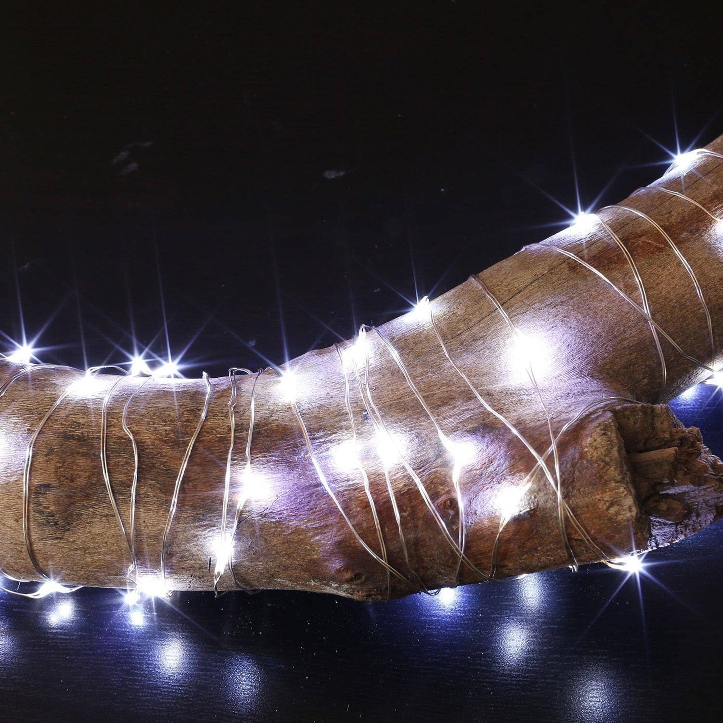 2 x Fairy Lights Battery Operated,Silver Wire Chains 8 Mode 16Ft/5Meter 50 LEDs Timer String Lights with Remote Control for Bedroom Christmas Party Wedding Decoration (Cool White)