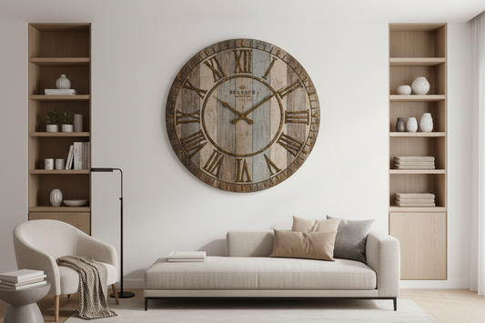 Transform Your Space with the HOIBAI 30-Inch Vintage Rustic Wall Clock
