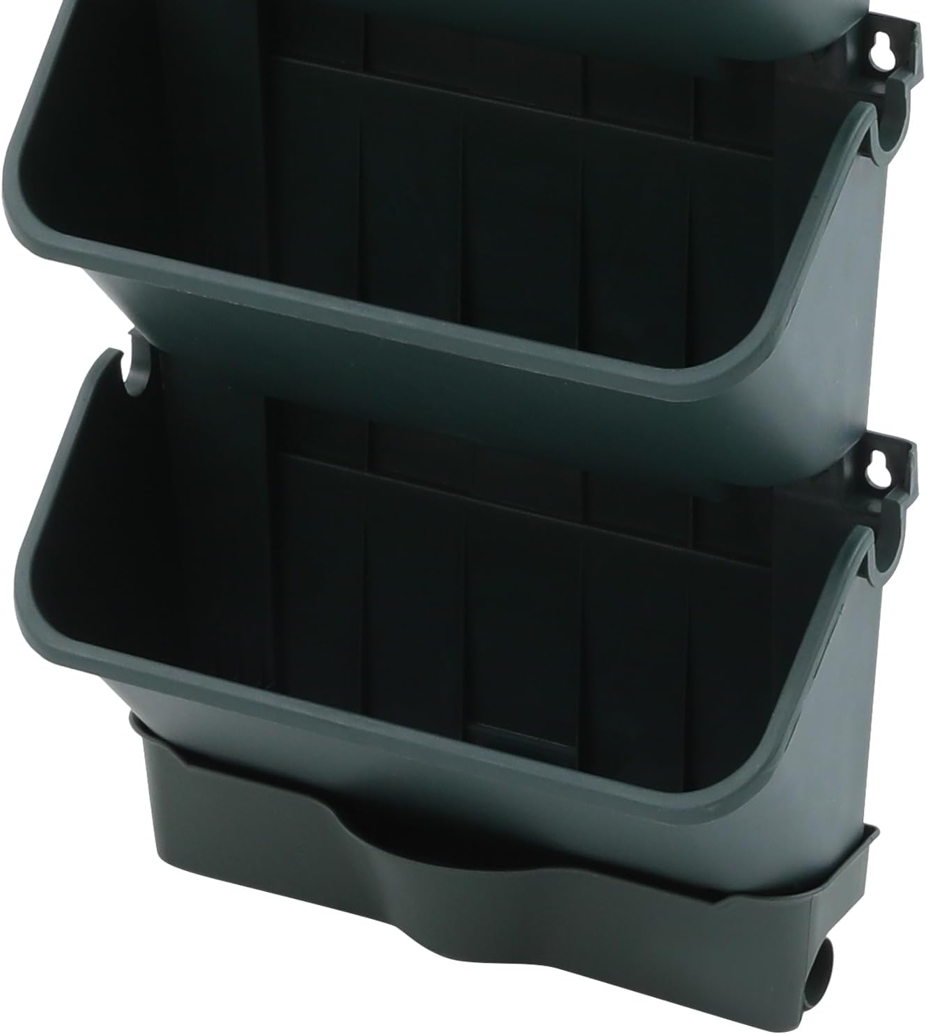 18 Pots Self-Watering Vertical Wall Planter, 39.4”L x 39.4”H Stackable Plastic Wall-Mounted Plant Grow Pots, Wall Hang Garden Planter Outdoor Indoor for Herbs Flowers Strawberries (Green)