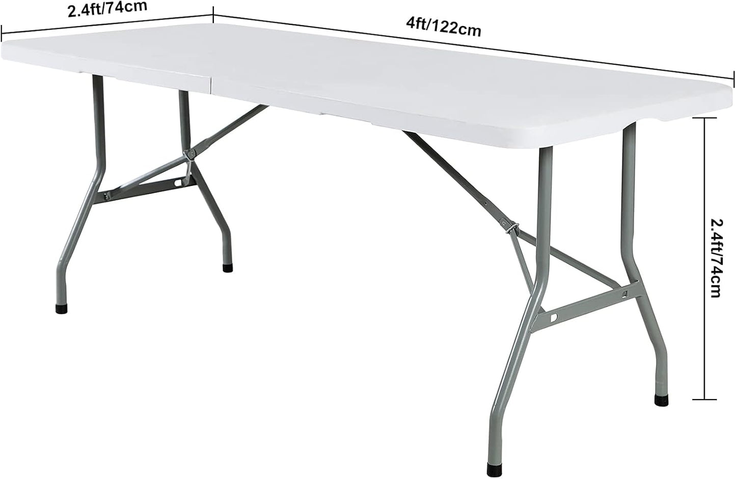 2Pack Spandex Waterproof Table Covers 4ft，Spandex 4ft Waterproof Table Cover for Party,Wedding, Banquet, and Events(White)