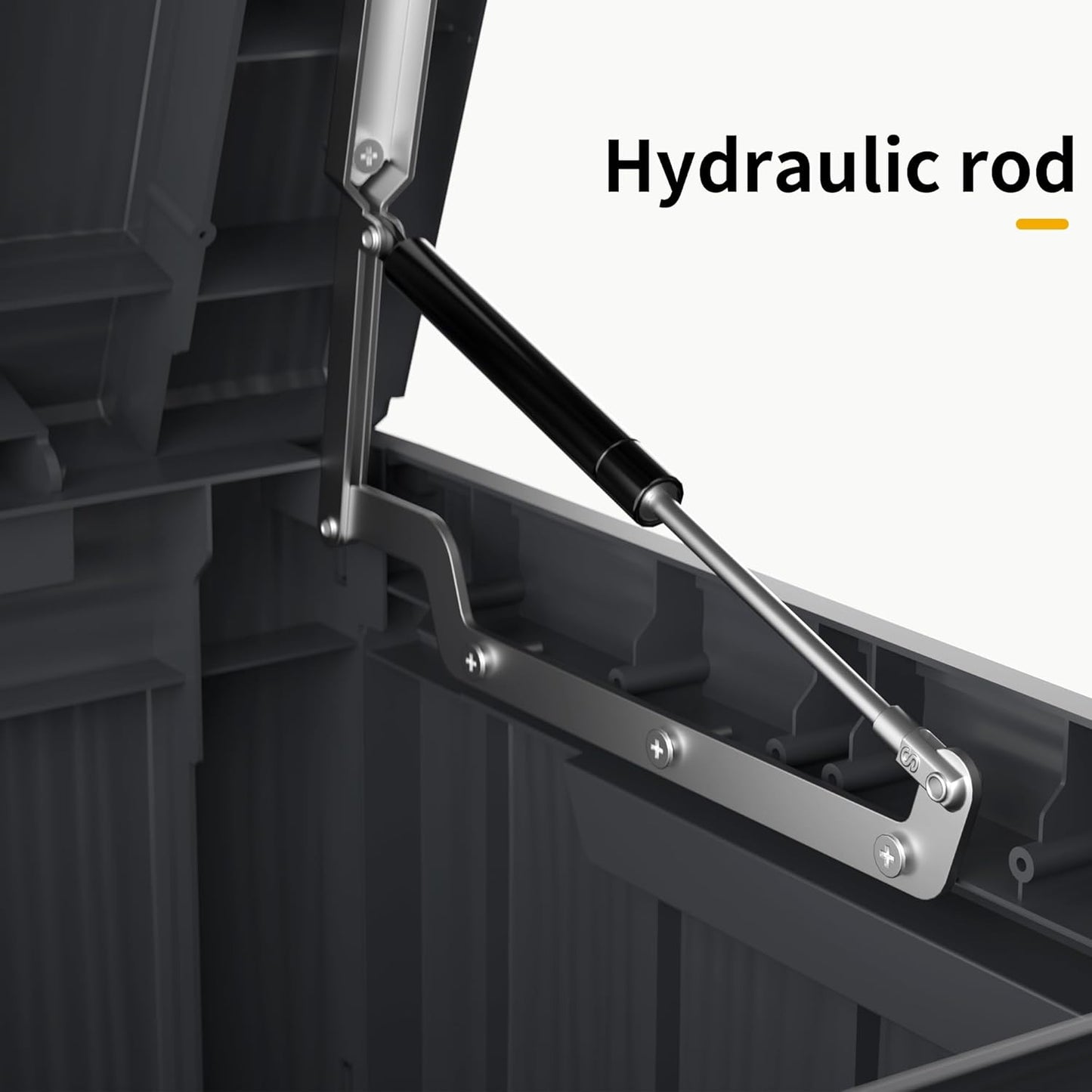 200 Gallon Outdoor Storage Box Waterproof Lockable Resin Deck Box Large, Patio Storage Bin for Pool Accessories Cushion Furniture, Garden Tools, UV-Resistant Outside Delivery Black