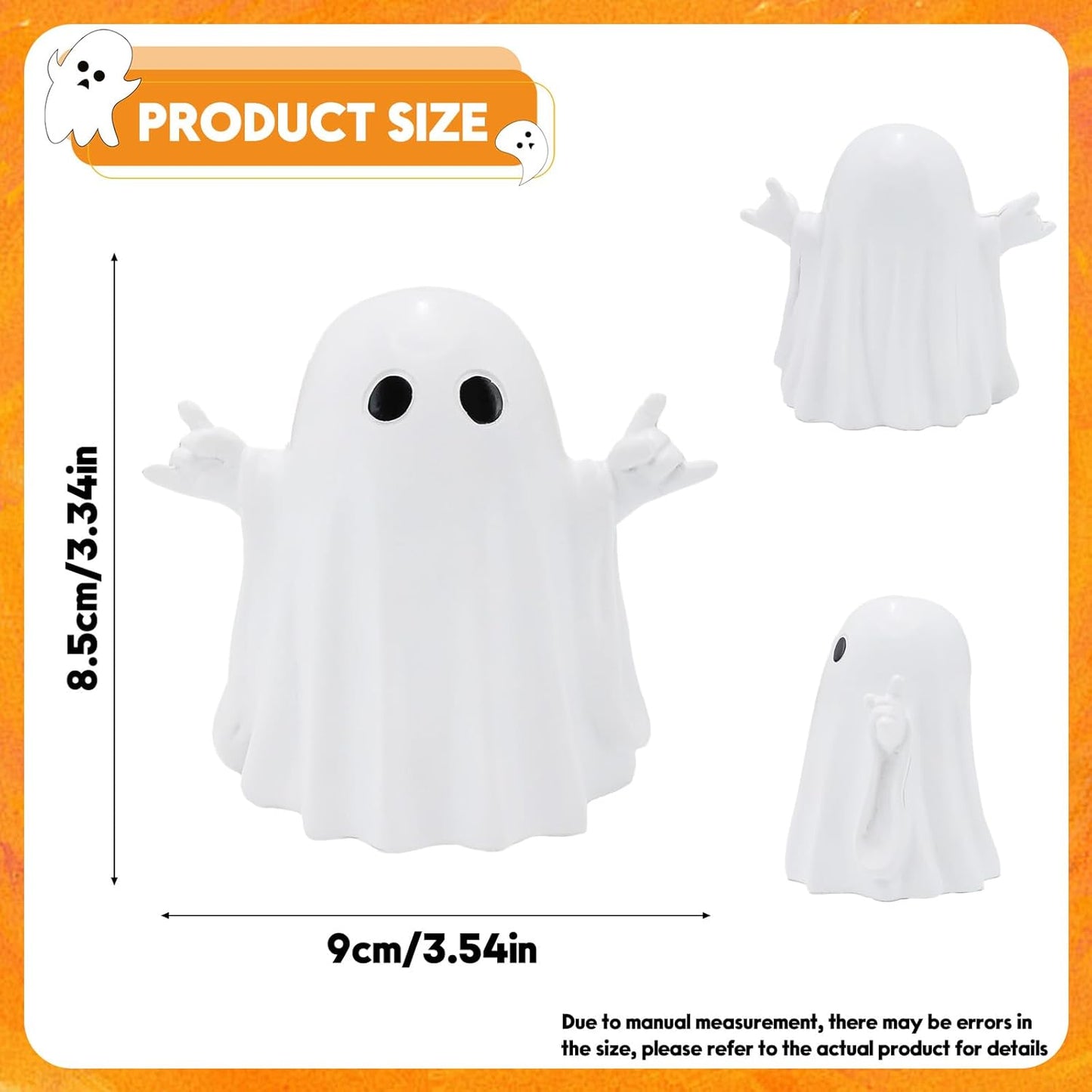 Halloween Ghost Figurine, Rock Spooky Resin Statue, Cute Decor for Halloween Decorations Indoor, Funny Porch and Indoor Spooky Home Decor Gifts