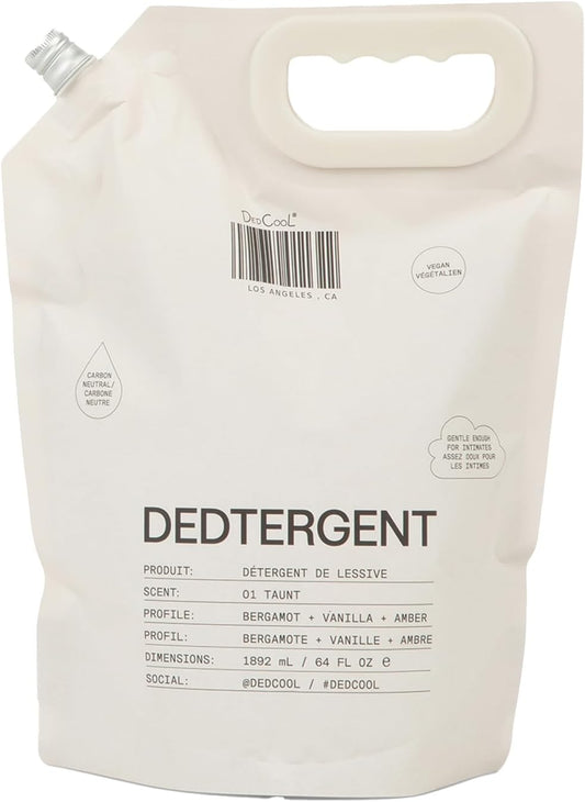 DedCool Liquid Laundry Dedtergent (01 Taunt Refill 64 fl oz) Luxurious Fragrance, Scented, Removes Stains, Ideal for 60 Washes, Infused with Essential Oils, Vegan, Non-Toxic, Cruelty & Dye Free