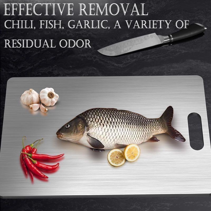 Titanium Cutting Board, 100% Pure Titanium Cutting Boards for Kitchen, Double Sided Food-Grade Chopping Board - Dishwasher Safe Easy to Clean (14"L x 10"W)