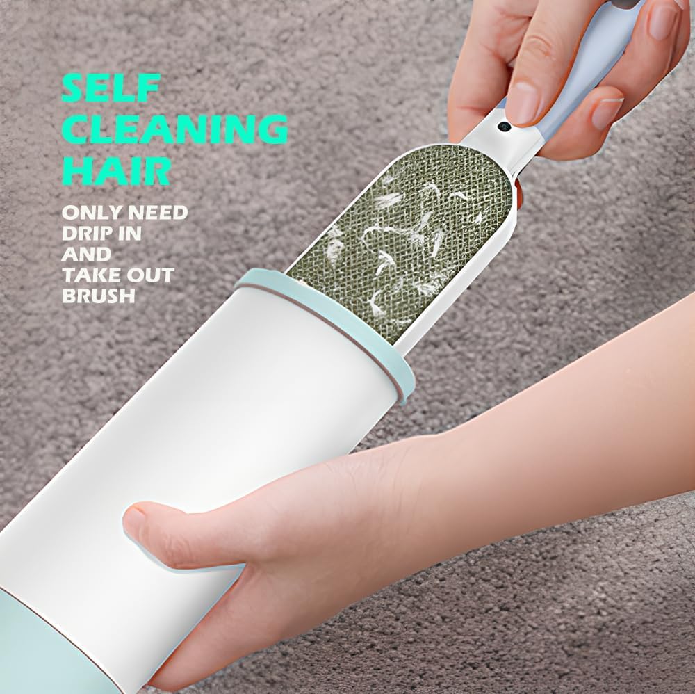 Double Sided Self-Cleaning Pet Hair Remover for Laundry, Dog Hair Remover, Cat Hair Remover, Pet Lint Roller Brush, Magic Cleaner Brush, Lint Brush Clothes, Pet Lint Brush A (Blue)