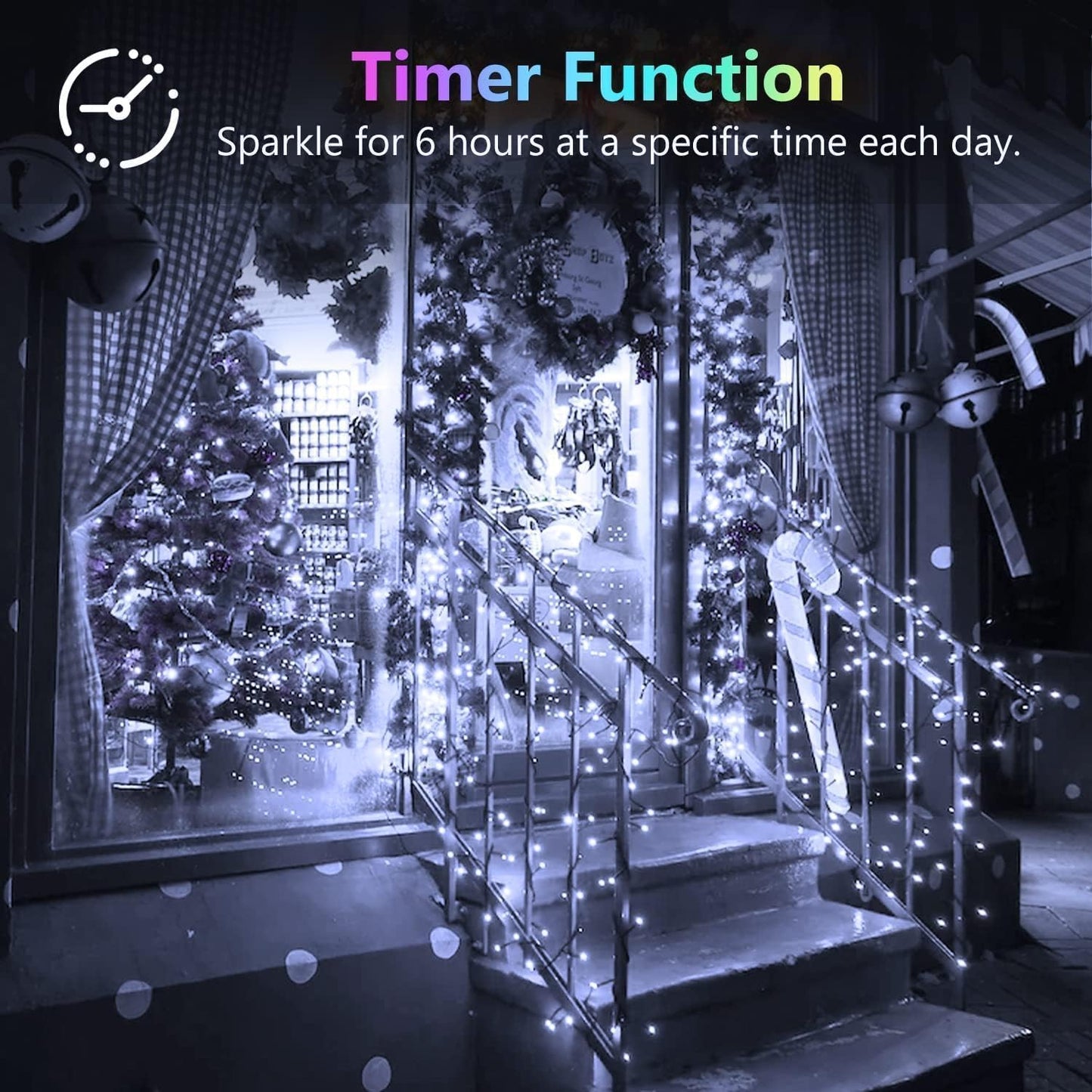 2 Pack 100LED Battery Operated Fairy Lights with Remote, 8 Modes LED String Lights with Timer, Dimmable, Memory Function, Waterproof Twinkle Lights for Outdoor Indoor Christmas Decor(Cool White)