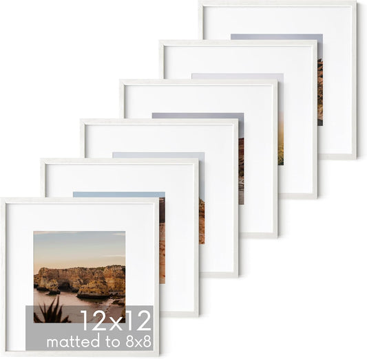 HAUS AND HUES White Square Frames Set of 6-12x12
