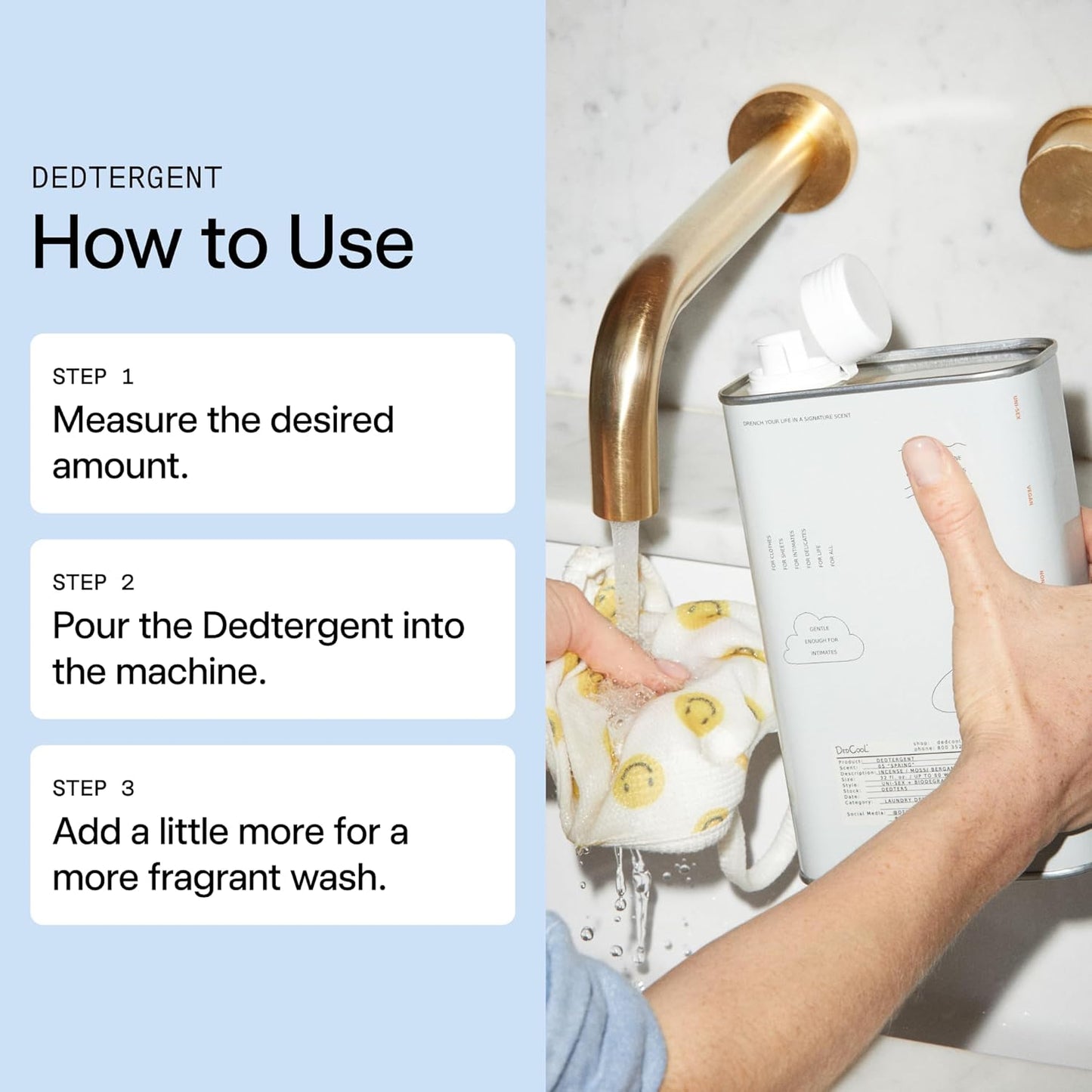 DedCool Liquid Laundry Dedtergent (Red Dakota, 32 fl oz) Luxurious Fragrance, Scented, Removes Stains, Ideal for 60 Washes, Infused with Natural Essential Oils, Vegan, Non-Toxic, Cruelty & Dye Free