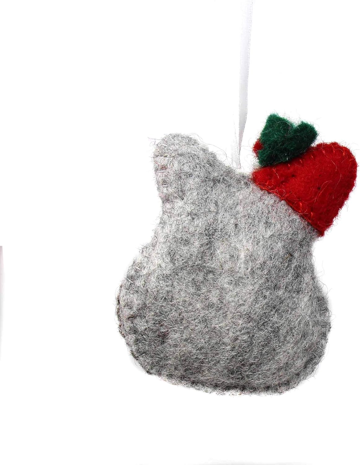 Hand Crafted Wool Felt Christmas or Winter Ornaments from Nepal, Owl Forrest Animal (GLG60036-01)