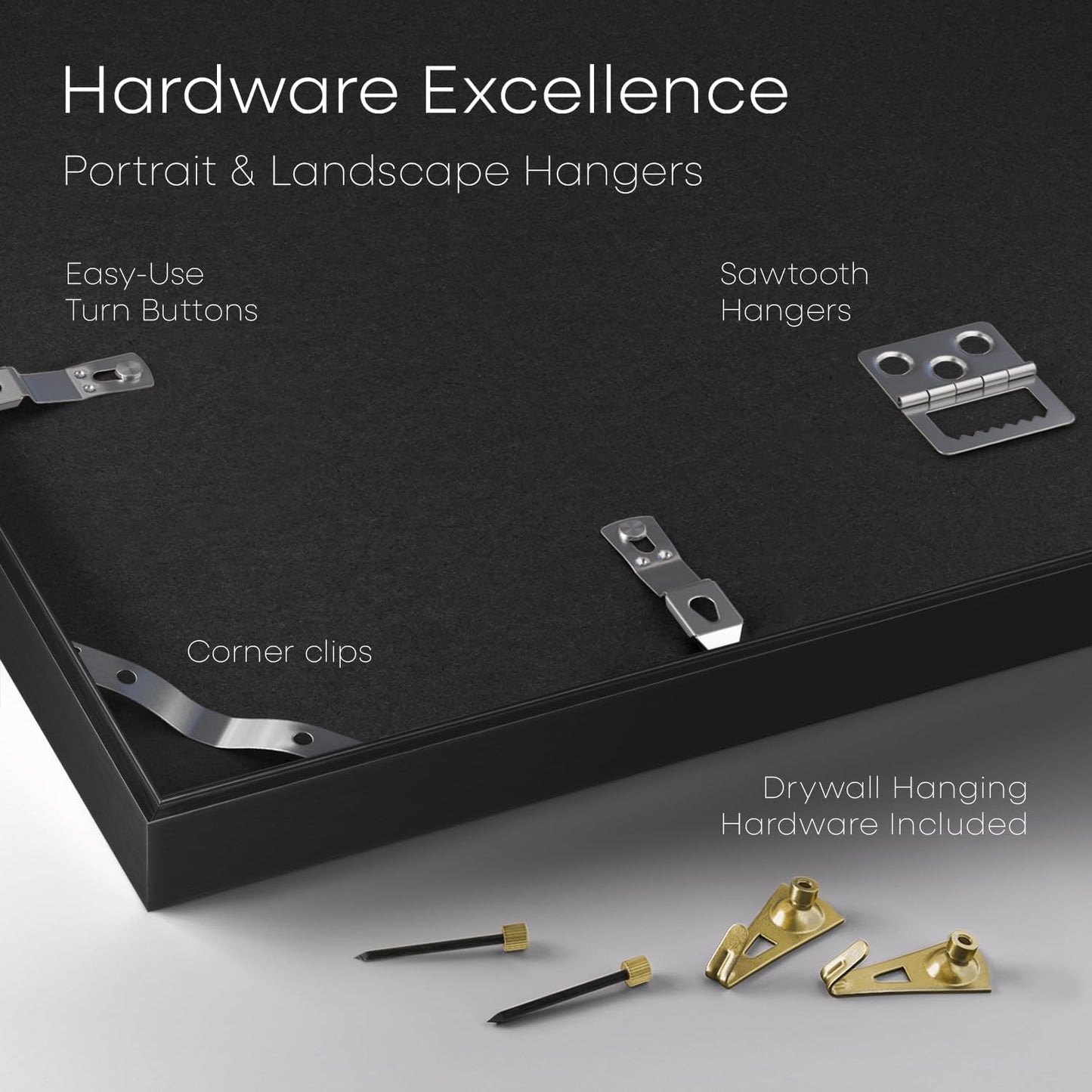 Homeforia 15x18 Diploma Frame Black, High End Metal 15 x 18 Black Certificate Frame with Mat 11 x 14, 18x15 Document Frame Matted to 11x14, Graduation Degree Frames, Tempered Glass, Wall Kit, Set of 1