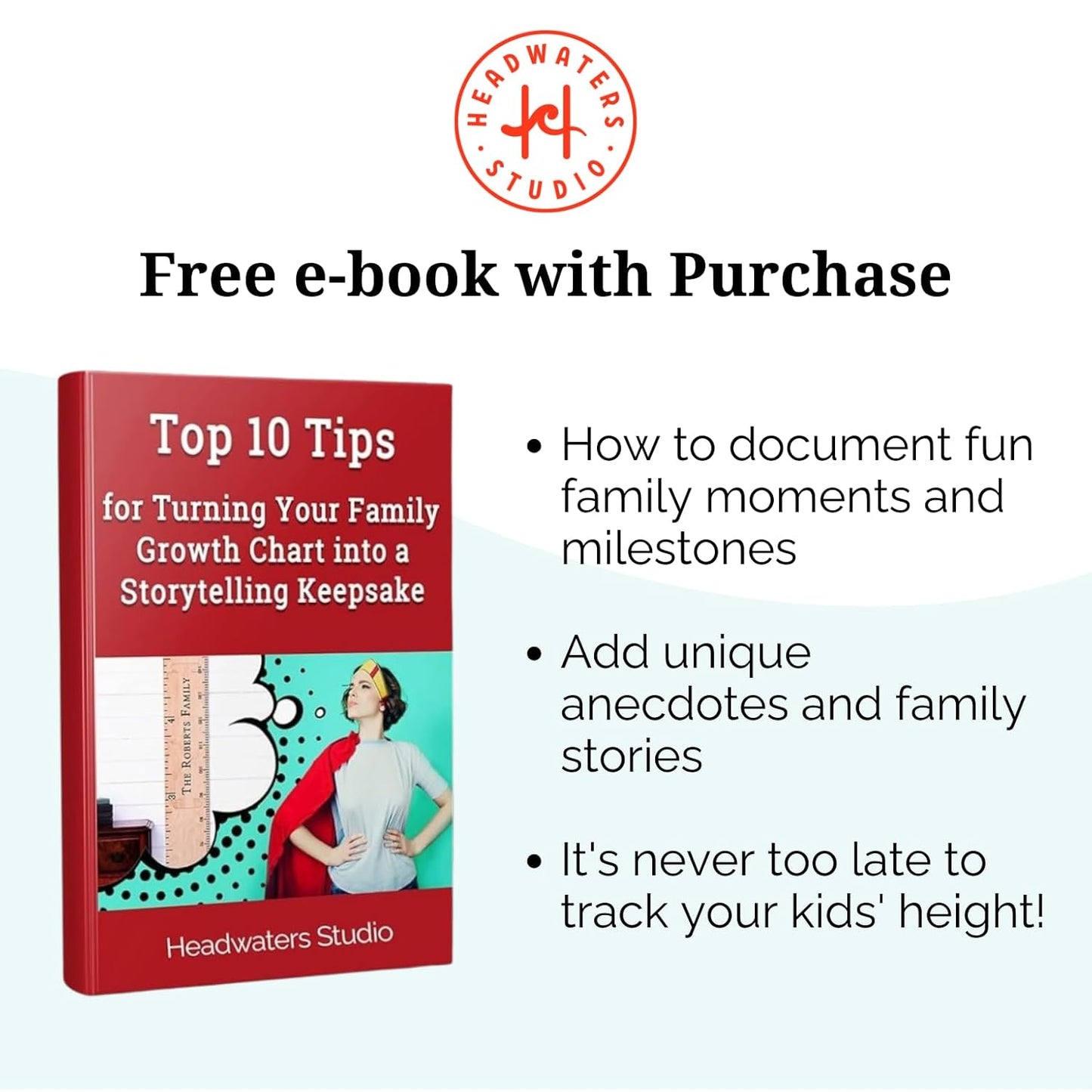 Height Ruler for Wall - Child Height Wall Chart, Height Chart for Kids Growth Chart for Wall Growth Chart Wood, Wooden Growth Chart for Wall - Gray w/Inches - 63"x5.75"