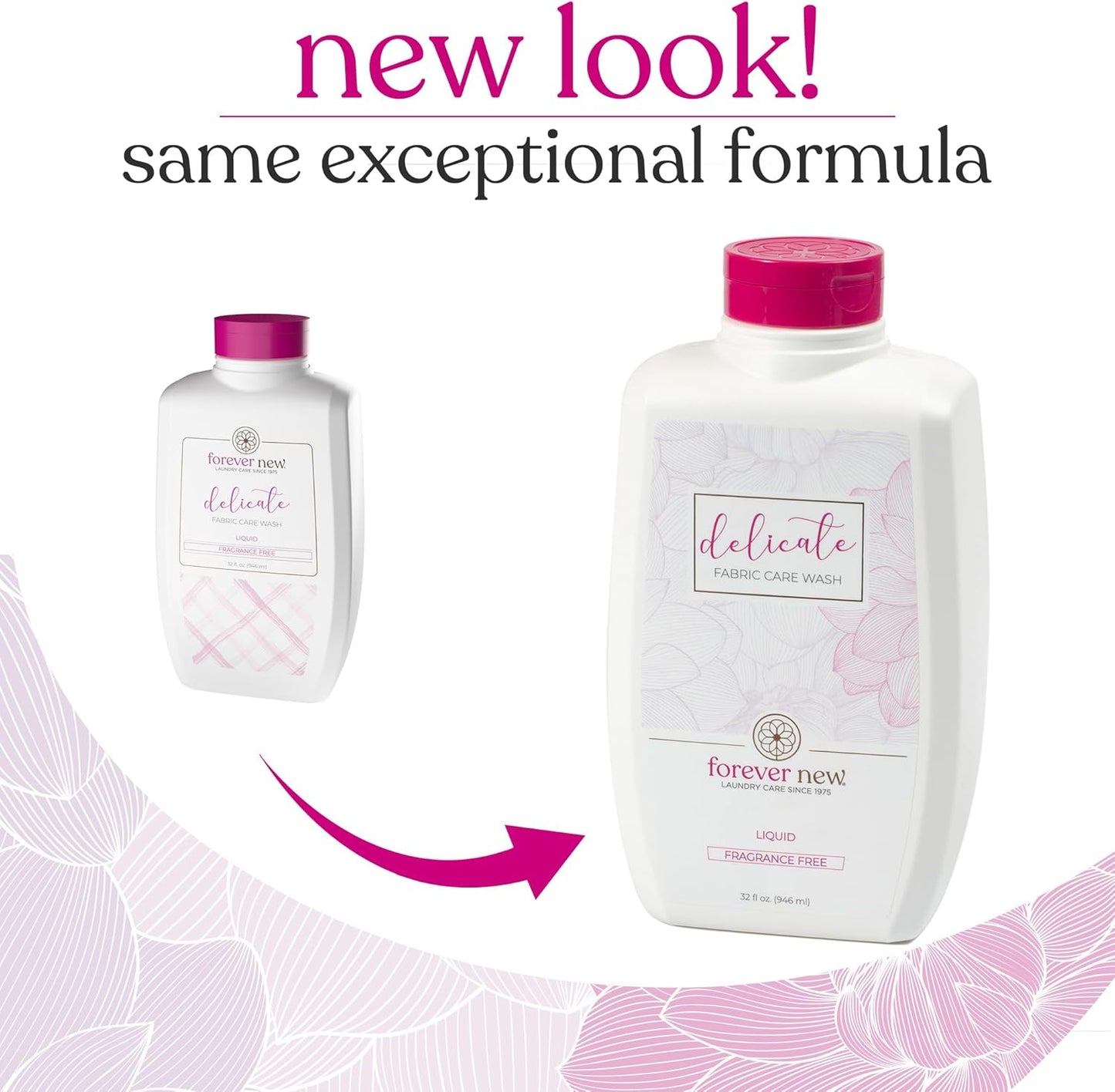 FOREVER NEW Liquid Laundry Detergent - Fabric Care Wash - Unscented, 32 Fl Oz