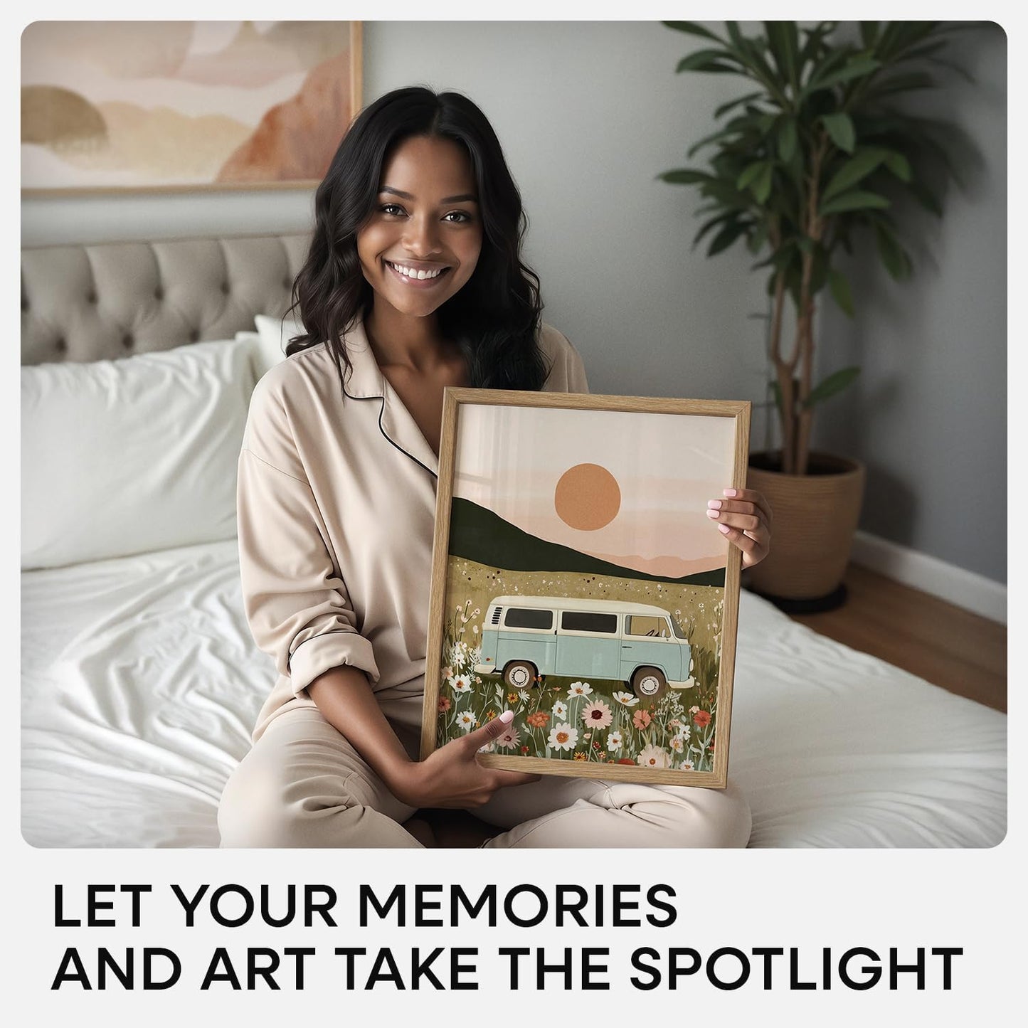 Homeforia 12x16 Wood Frame, High End Natural Oak 12x16 Light Wooden Picture Frame with Mat 9x12, 12 x 16 Poster Frames Matted to 9 by 12 Photo, 16x12 Hanging Frames, Tempered Glass, Wall Kit, Set of 1