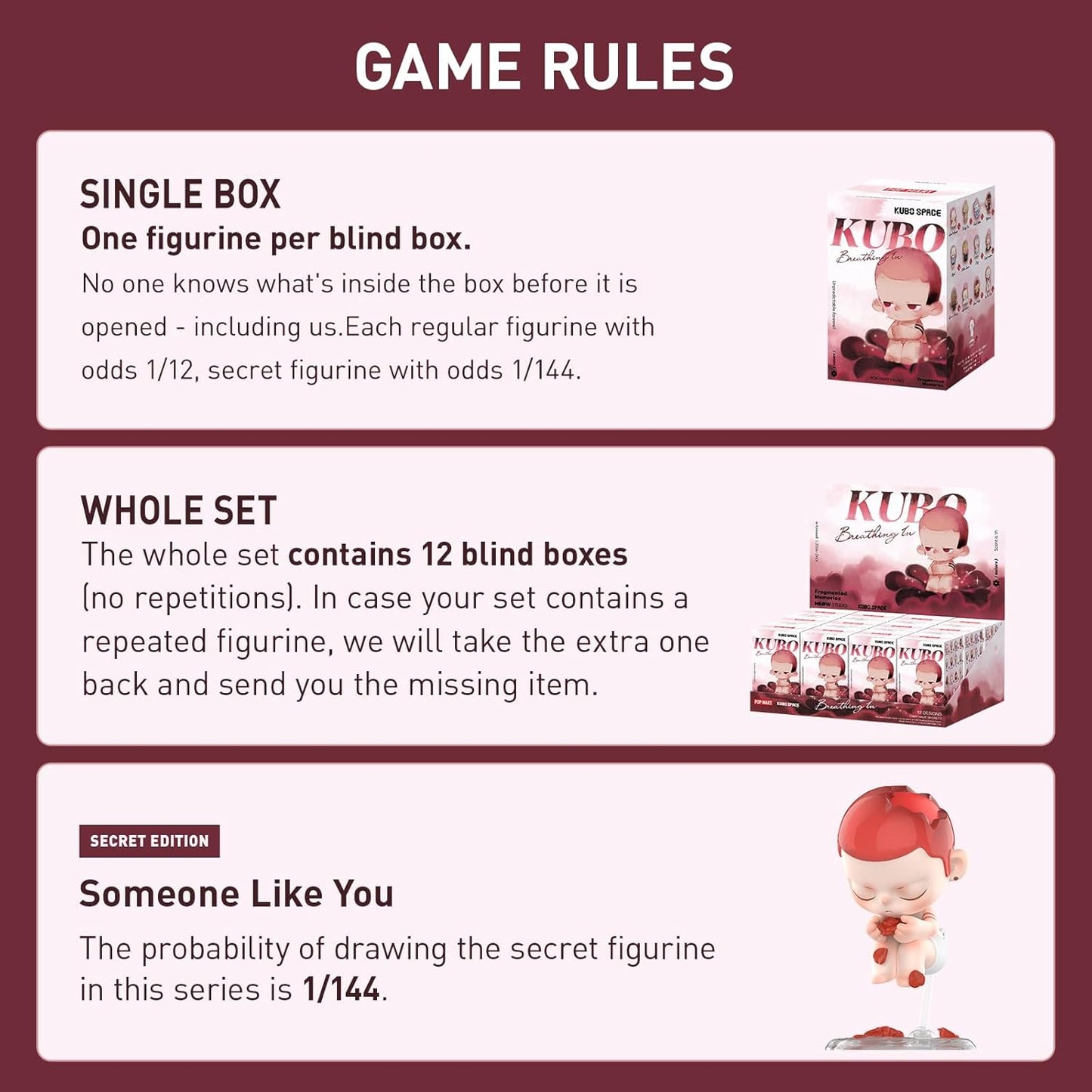 POP MART Kubo Breathing in Series Blind Box Figures, Random Design Action Figures Collectible Toys Home Decorations, Holiday Birthday Gifts for Girls and Boys, Whole Set