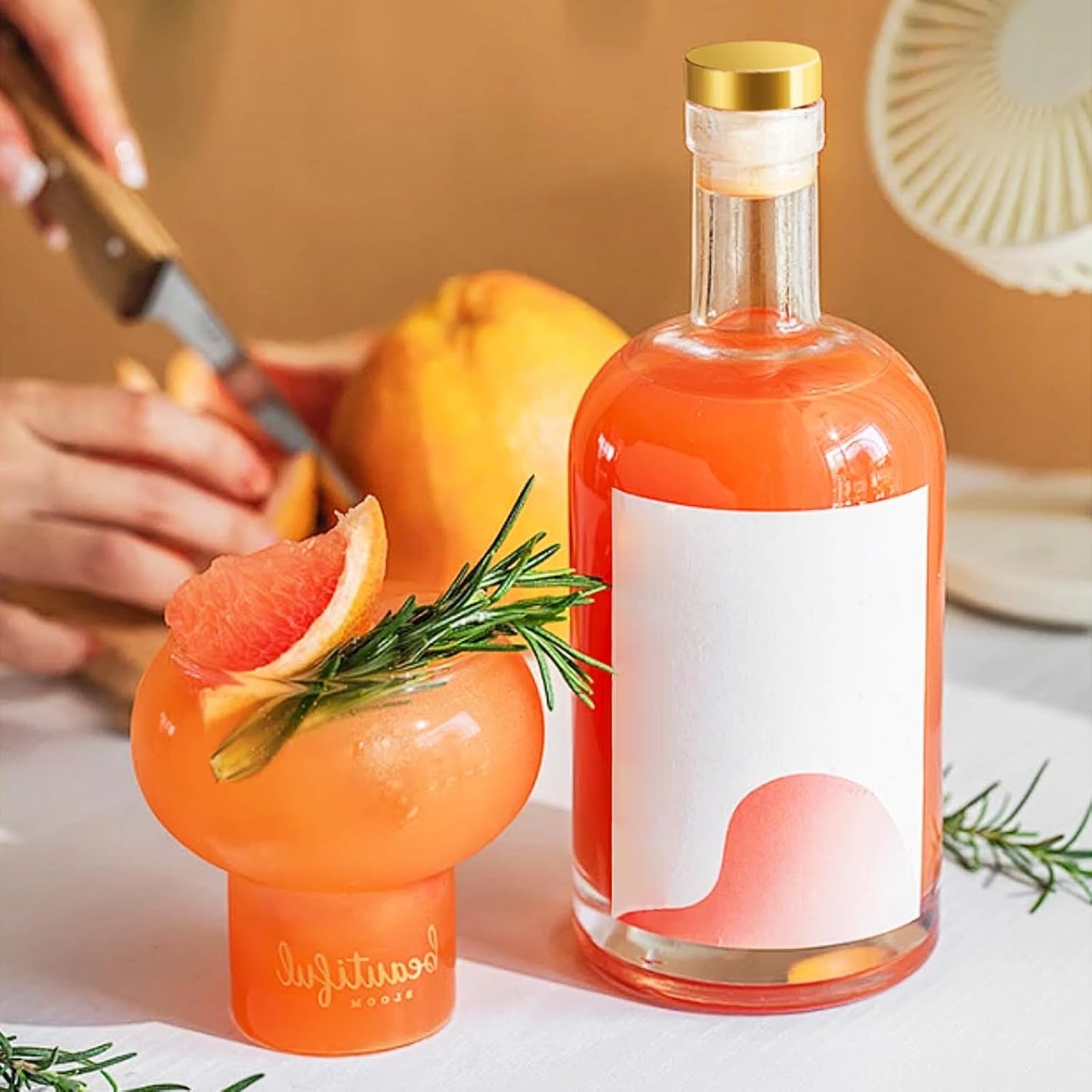 Olive Oil Dispenser Bottle for Kitchen, Clear Glass Oil and Vinegar Dispenser Set, Coffee Syrup Dispenser, Container With Metal Pour Spout, Airtight Lid, Funnel, Waterproof Labels (500ml-s-2 Pack)