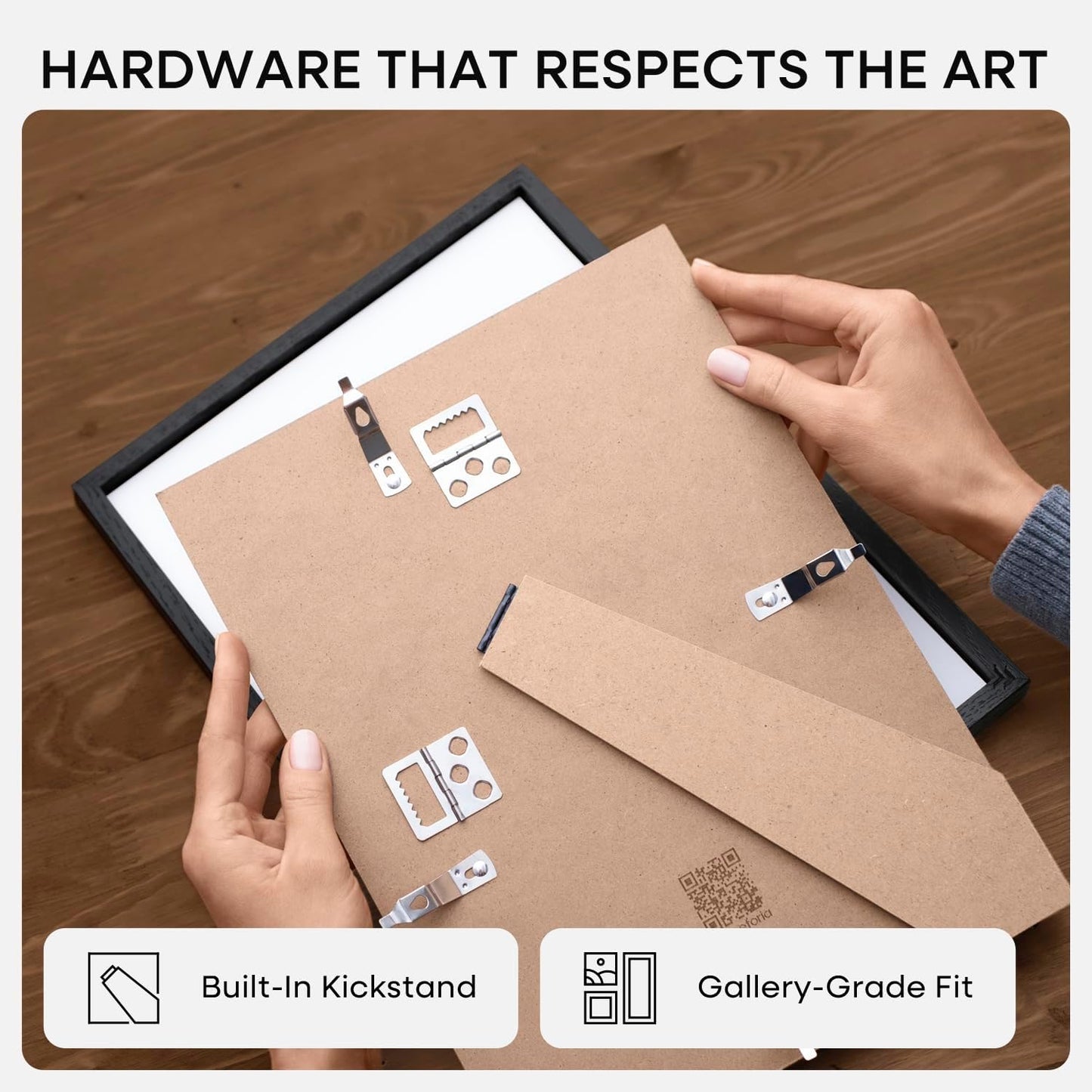 Homeforia 8x10 Picture Frame Black Wood, High End Oak 8 x 10 Wooden Frames with Mat 5 by 7 Print, 8x10 Frame Matted to 5x7 inch Photo, 8by10 Wall or Tabletop Frames, Tempered Glass, Wall Kit, Set of 1