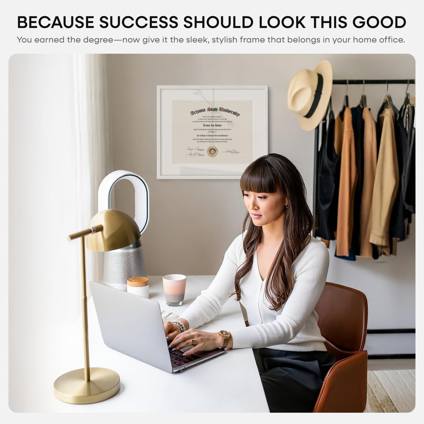 Homeforia 15x18 Diploma White Wood Frame, High End Oak 15 x 18 Certificate Frames with Mat 11 x 14, 15by15 Document Frame Matted to 11by14, Graduation Wooden Frames, Tempered Glass, Wall Kit, Set of 1