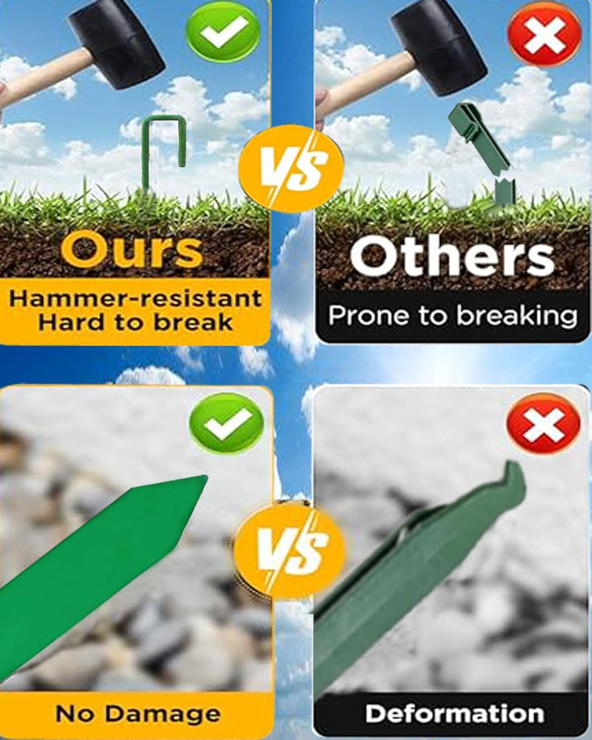 24Pcs Metal Garden Landscape Edging Stakes Green,10in anchoring Stakes Landscape Anchoring Spikes for Terrace Board, Garden Liner, Landscape Edging Coil,Bender Board,Grass Barrier