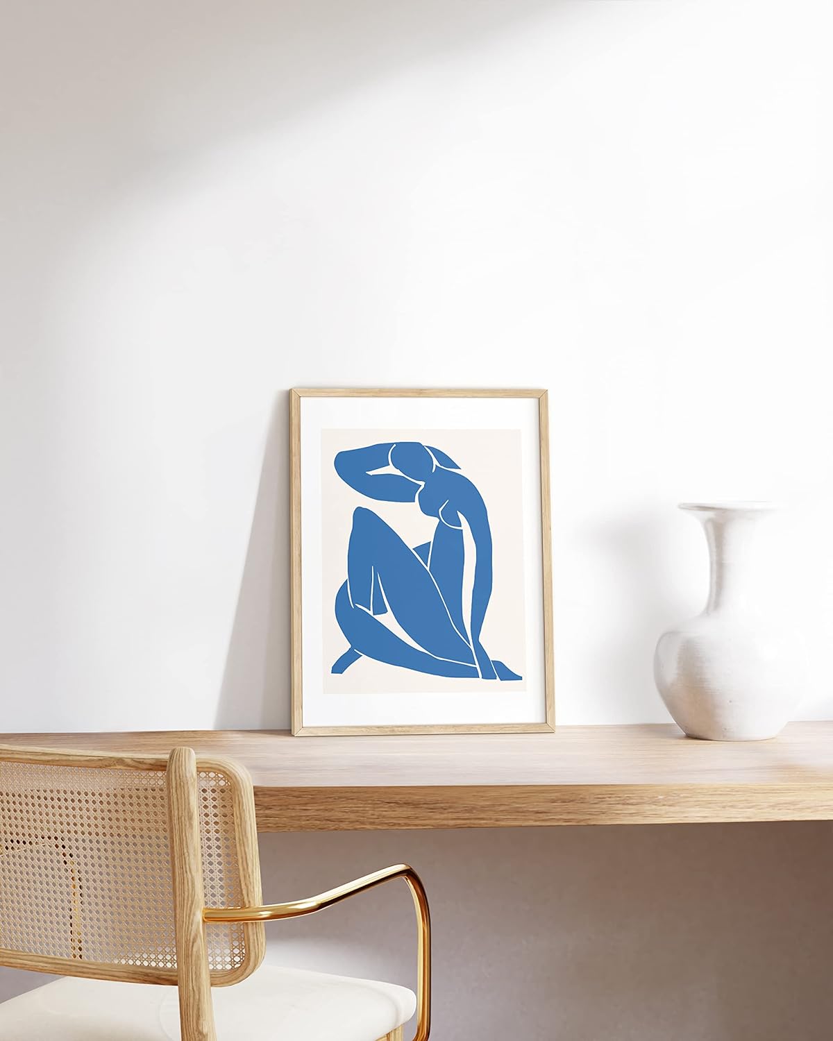 HAUS AND HUES Beige Oak Wood 11x14 Picture Frame - Modern Wood Wall Art Display - Lightweight 11x14 Frame for Art Prints, Photos, Posters - Ready-to-Hang Vertically & Horizontally