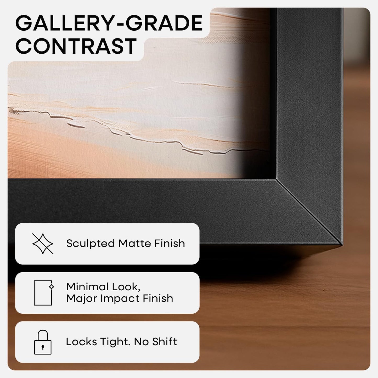 Homeforia 27x40 inch Poster Frame Black, High End Metal 27 x 40 Large Movie Picture Frames with Mat 24 by 36 in Photo, 27x40 Thin Frame Matted to 24x36, 40x27 Frame, Tempered Glass, Wall Kit, Set of 1