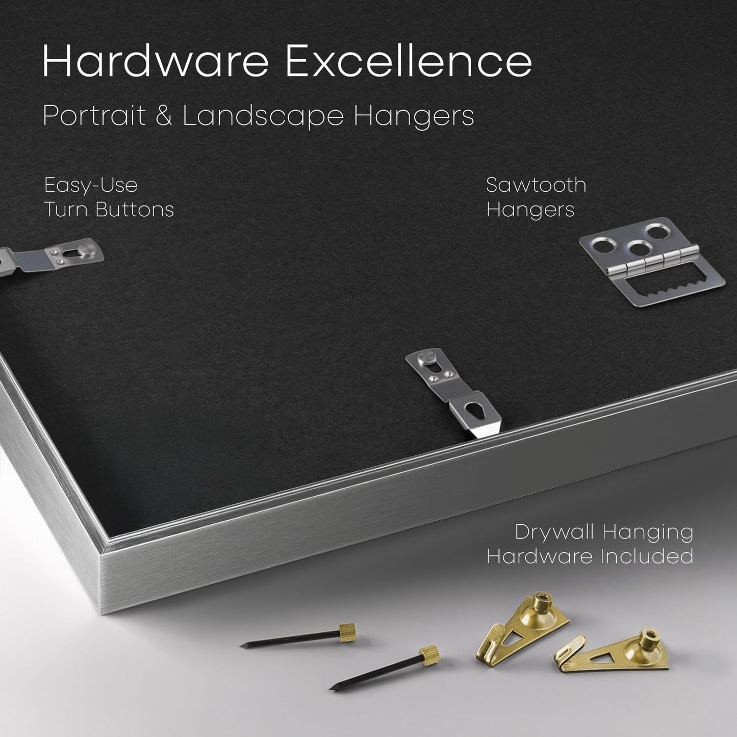 Homeforia 9x12 Picture Frame Silver, High End Metal 9 x 12 Frames with Mat 7 by 10 inch Photo, 9by12 Poster Frame Matted to 7x10 Print, 12x9 Wall or Tabletop Frames, Tempered Glass, Wall Kit, Set of 1