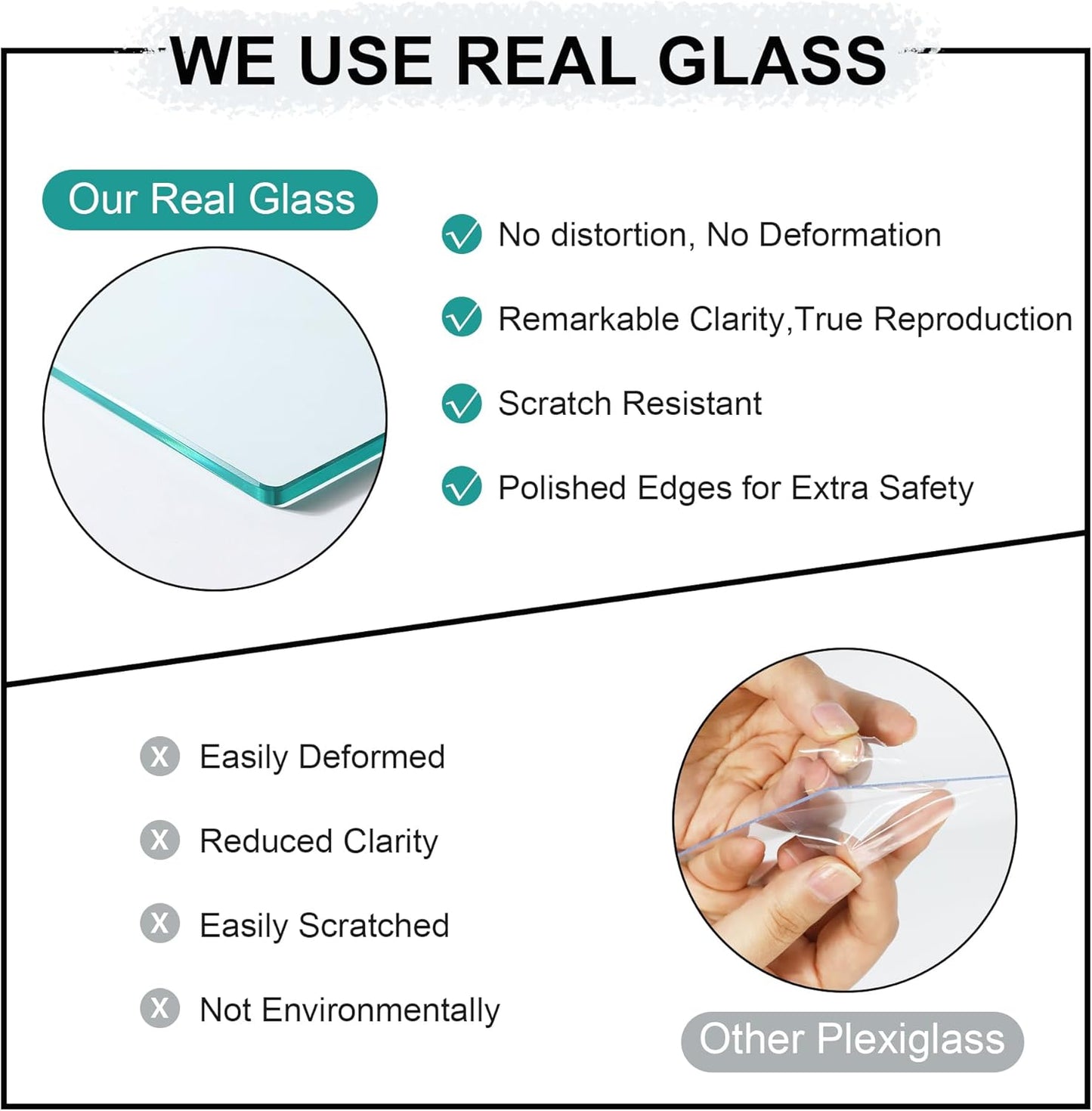 10x14 Picture Frame Set of 4, 10 x 14 Wood Photo Frames with Mat for 8x12 or 30x40cm Diamond Painting Art, Wooden Frame with Real Glass Cover for Wall and Tabletop Display,Black