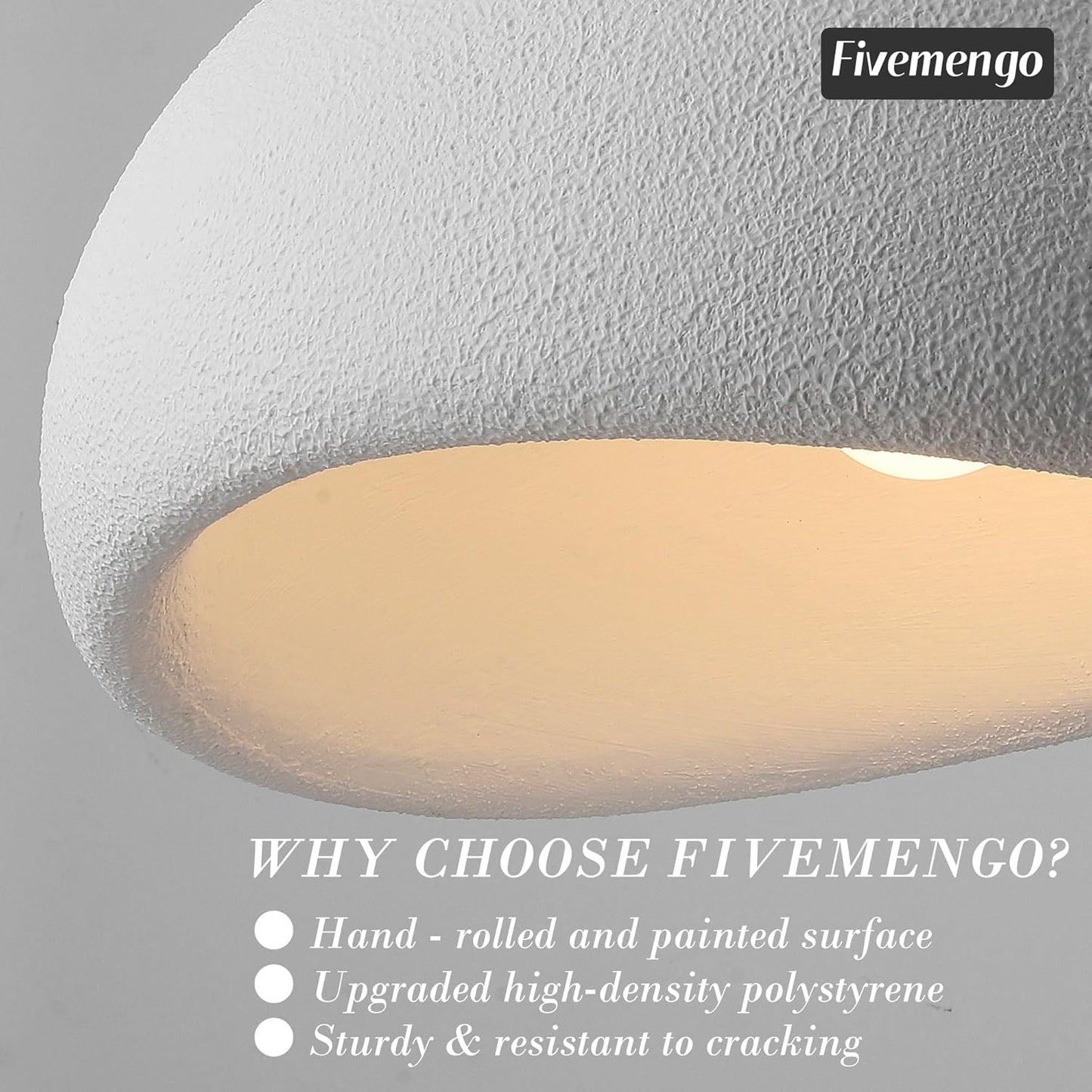 15.7in Wabi Sabi Pendant Lights Kitchen Island Lighting Fixture Ceiling Mount White Modern Japanese Lamp Japandi Chandelier for Dining Living Room Hallway Bedroom Restaurant Hanging Lamp