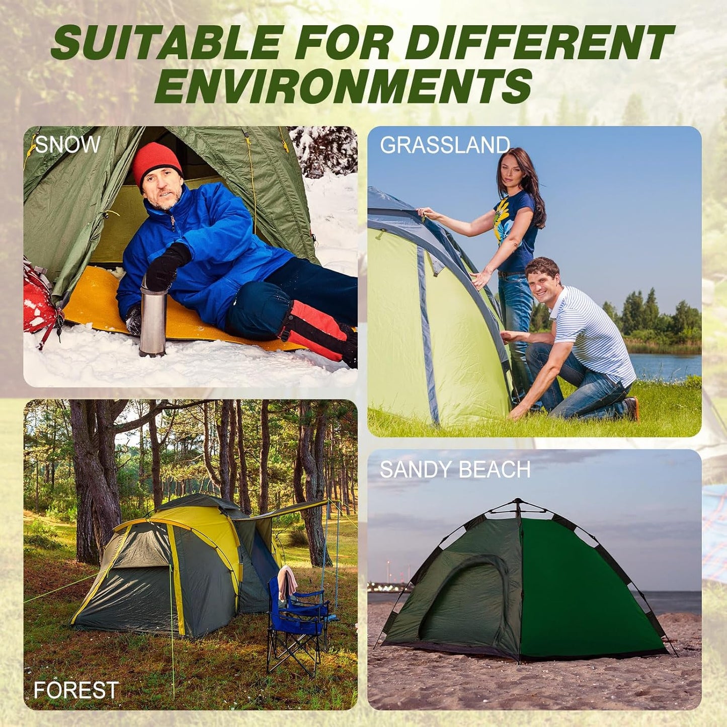 Hicarer 20 Pcs 20 Pcs 8'' Screw in Tent Stakes Heavy Duty Ground Metal Stakes for Inflatables with Hex Head Driver for Outdoor Camping Tent Inflatable Garden Decor (Yellow)