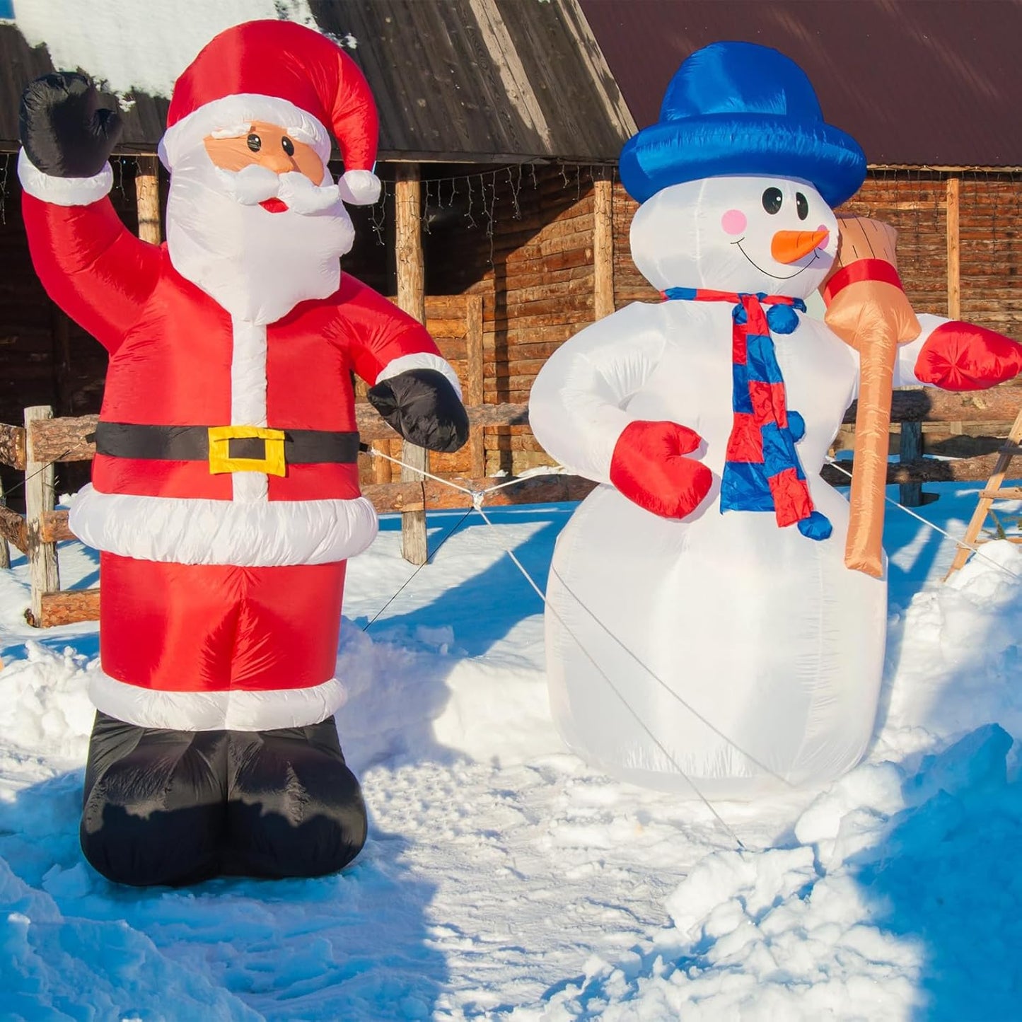 Hicarer 40 Pcs 20 Pcs 8'' Screw in Tent Stakes Heavy Duty Ground Metal Stakes for Inflatables with Hex Head Driver for Outdoor Camping Tent Inflatable Garden Decor (Luminous White)