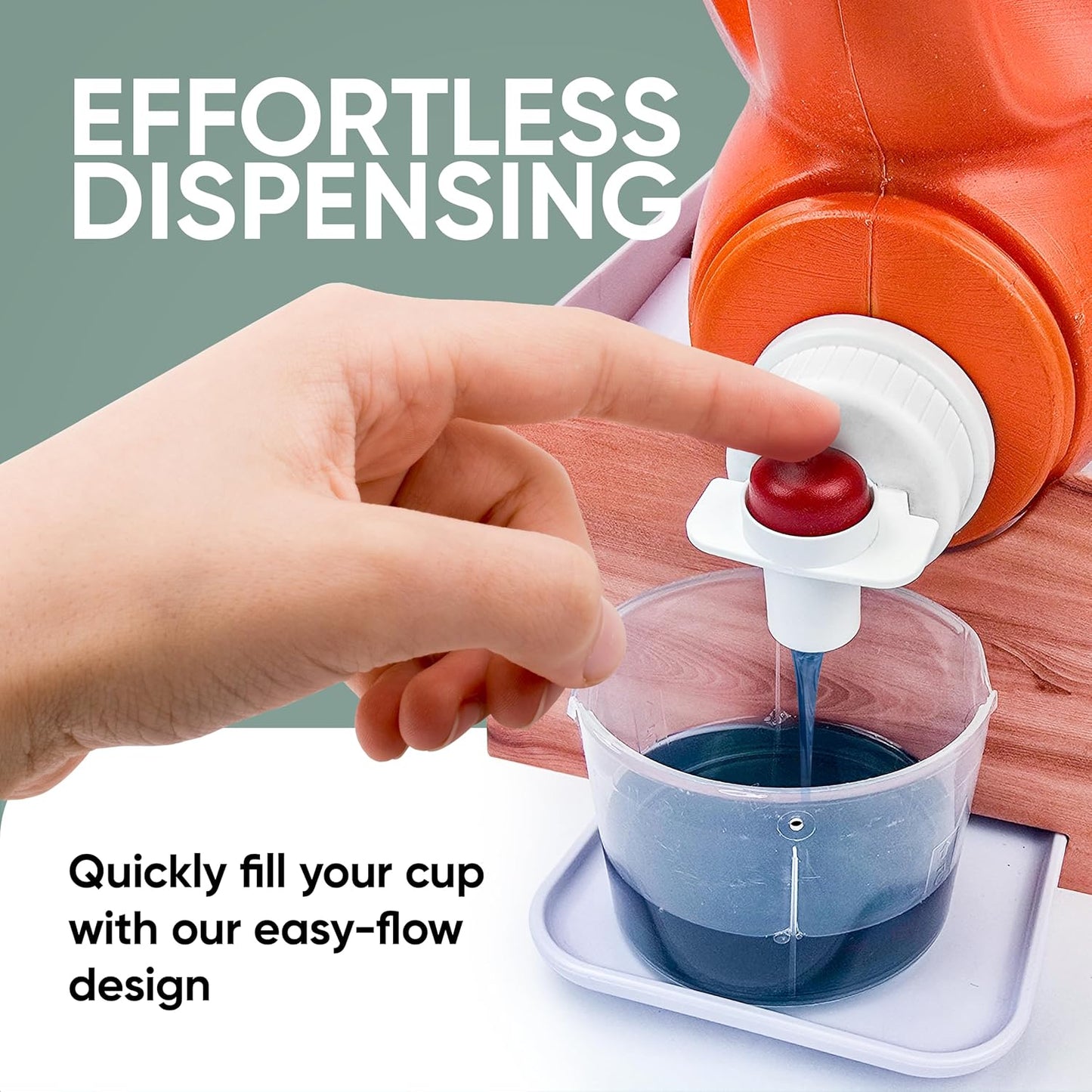 Skywin Laundry Room Organizer and Drip Tray - Soap Cup Storage for Liquid Detergent Containers (Wood)