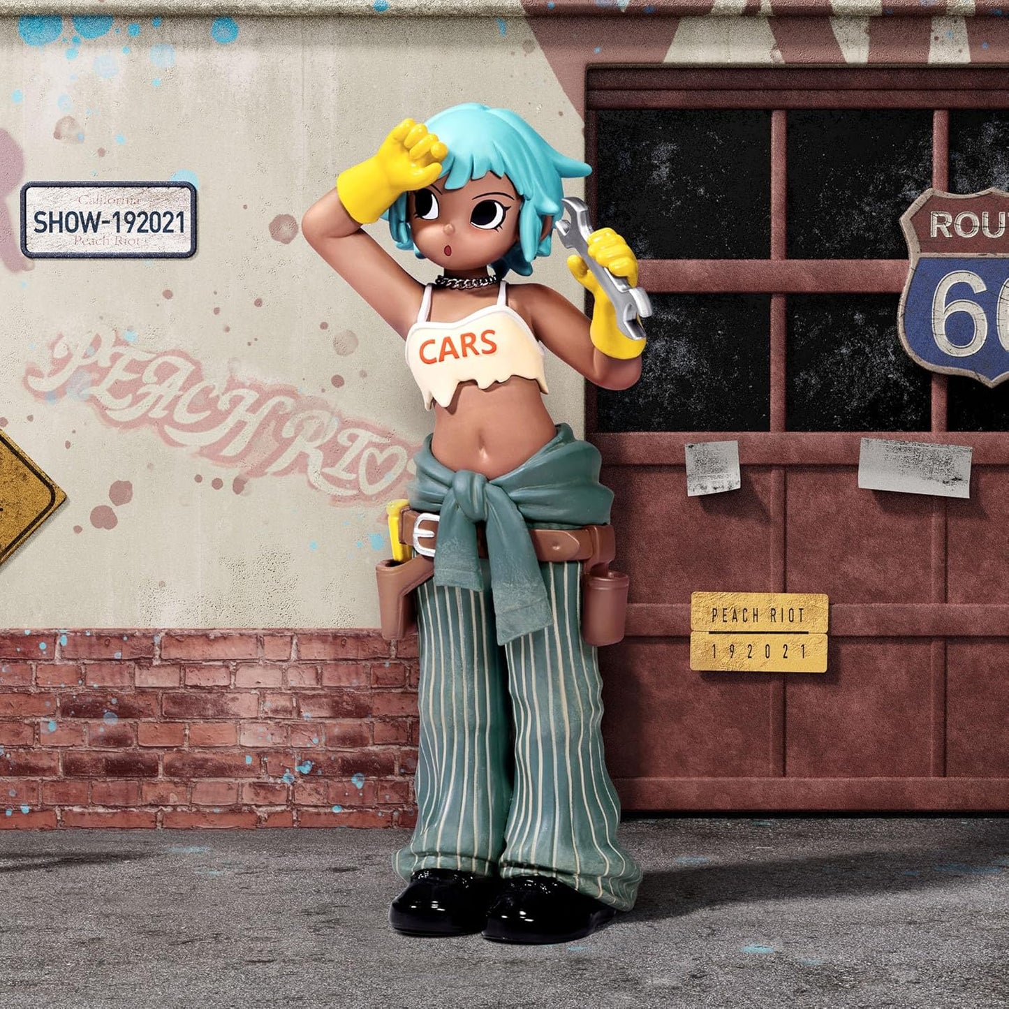 POP MART Peach Riot Rush Hour Series Figures 12PCs Blind Box Figures, Random Design Action Figures Collectible Toys Home Decorations, Holiday Birthday Gifts for Girls and Boys, Whole Set