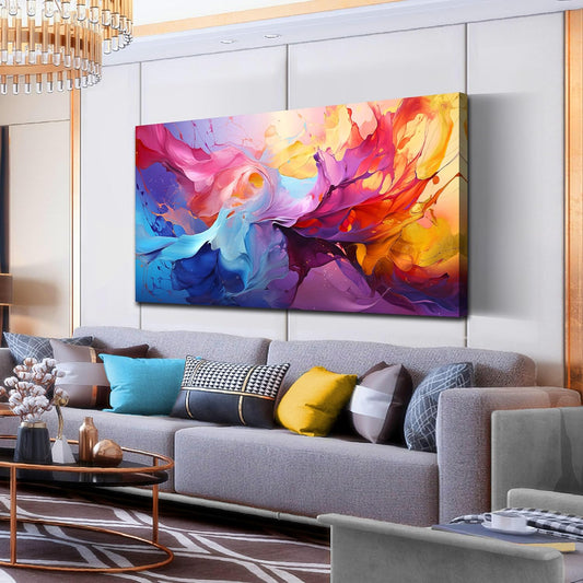 GUGIKA Abstract Wall Art for Living Room, Colorful Canvas Wall-Art for Bedroom, Print, 29x59 Inches