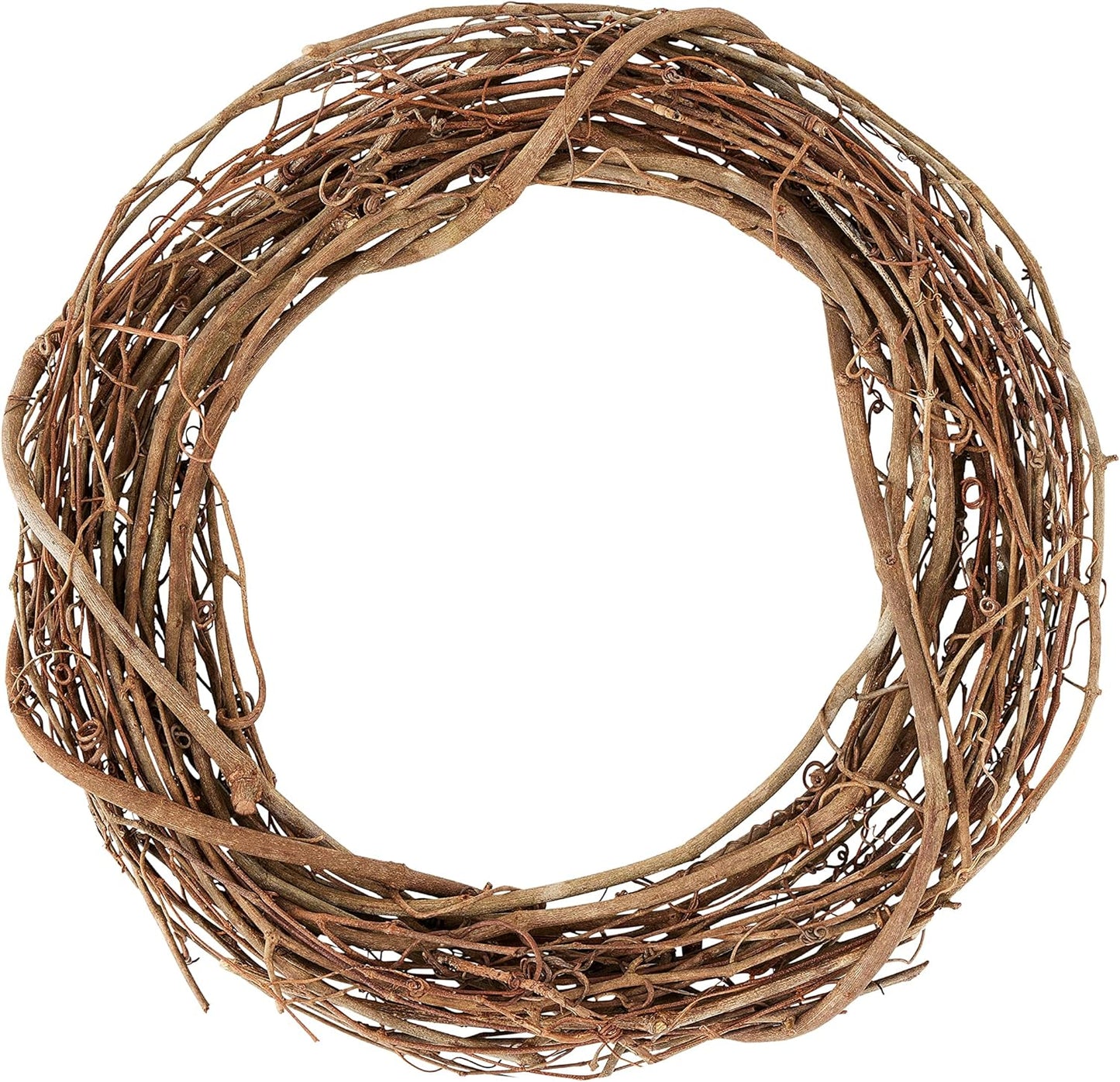 14" Natural Grapevine Wreath by Ashland - Ready-to-Decorate Rustic Home Decor for Weddings, Birthdays, Parties, and Holidays - Bulk 12 Pack